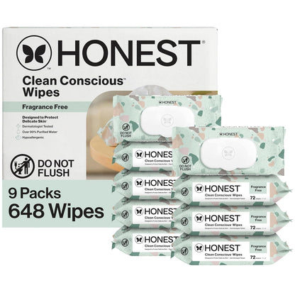 The Honest Company Multi-Use Baby Wipes, Pattern Play, 720 Count