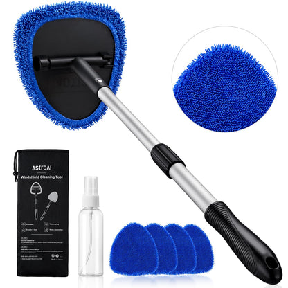 AstroAI 21" Extra-Long Windshield Cleaner Tool & Car Interior Detailing Kit