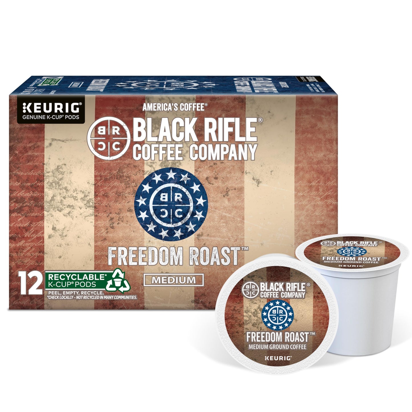Black Rifle Coffee Medium Roast K Cup Coffee Just Black 32 Count