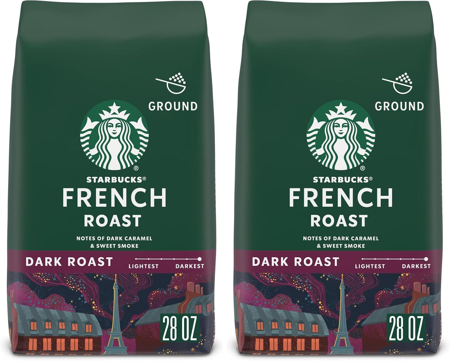 Starbucks Ground Coffee, Dark Roast Coffee, Italian Roast, 100% Arabica, 1 bag (18 oz)