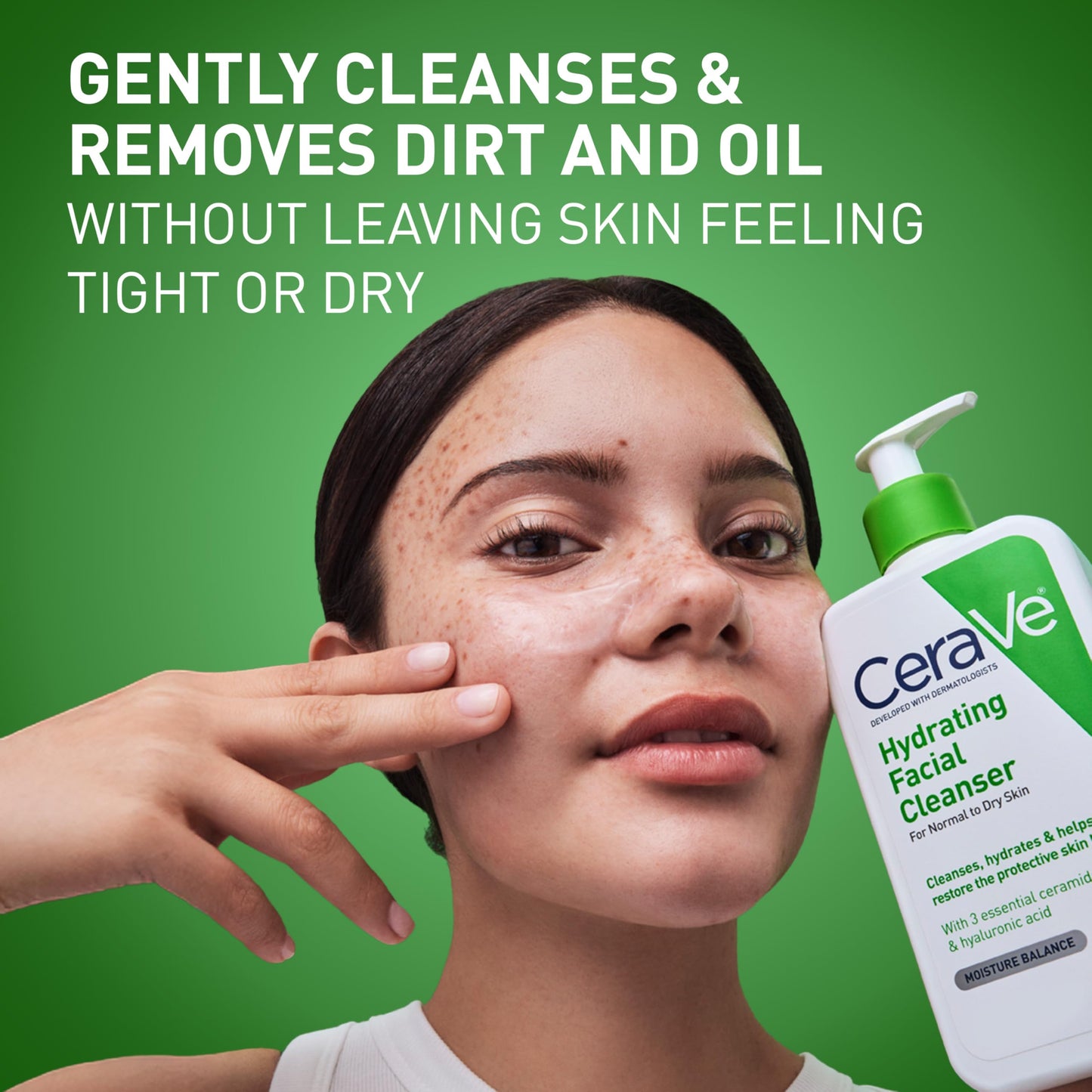 CeraVe Hydrating Cleanser with Hyaluronic Acid, Face Wash for Dry Skin,16oz