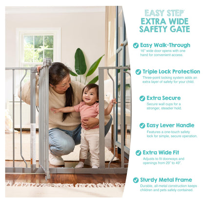 Regalo Safety 29"-38.5" Easy Step Baby Gate, Bottom of Stairs & Doorways