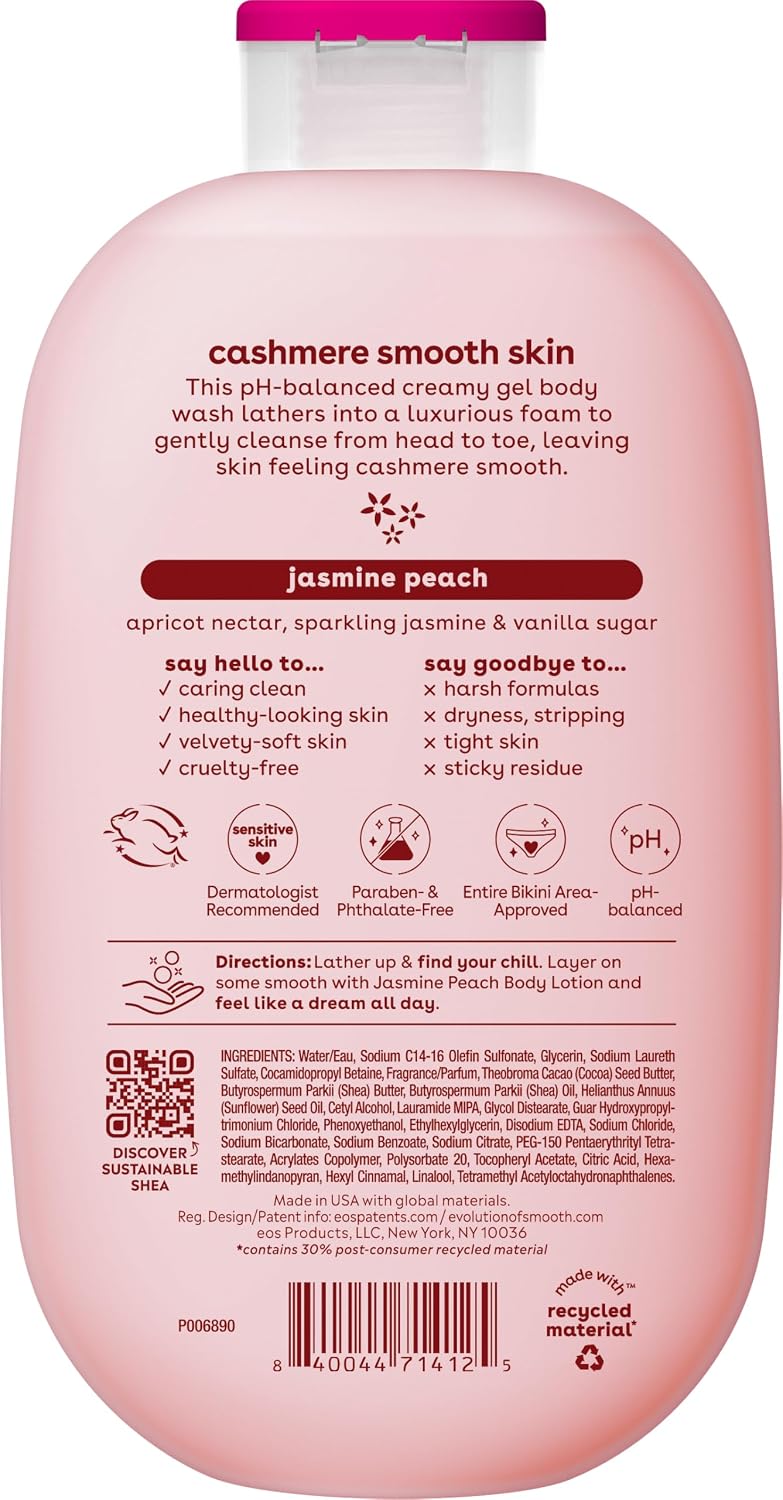 eos Cashmere Body Wash- Vanilla, Creamy Gel with Shea Butter, 16 fl oz