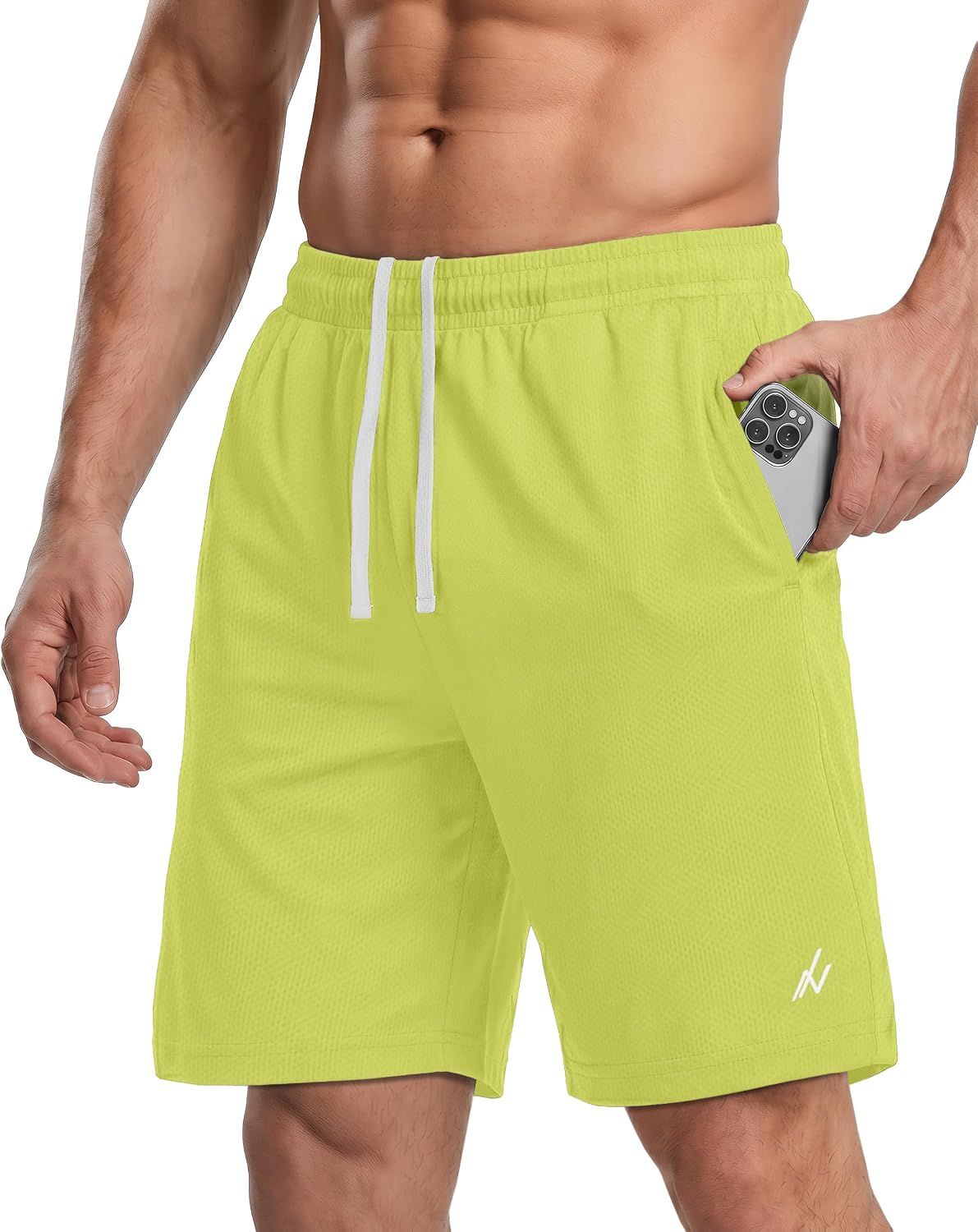 Breathable Mesh Mens Athletic Shorts Loose-Fit Quick Dry Running Gym Shorts