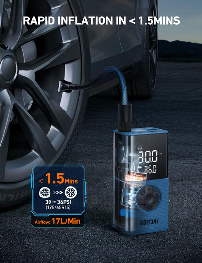 AstroAI L7 Tire Inflator Portable Air Compressor,150 PSI Cordless Bike Pump