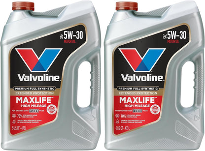Valvoline MaxLife High Mileage 5W-30 Synthetic Blend Motor Oil 5 Quart