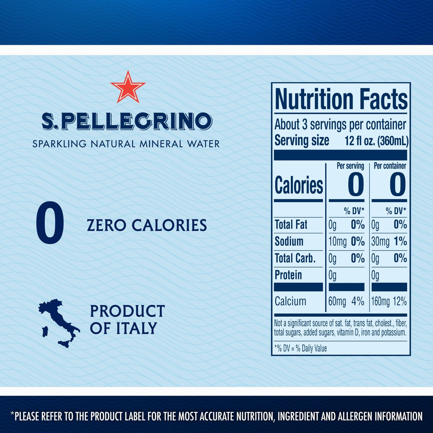 S.Pellegrino Sparkling Natural Mineral Water, Plastic Bottles, 16.9 Fl Oz (Pack of 12)
