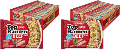 Nissin Top Ramen Noodle Soup, Chicken, 3 Ounce (Pack of 24)