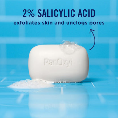 PanOxyl Acne Cleansing Bar, 2% Salicylic Acid, For Face & Body, 4 oz