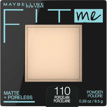 Maybelline Fit Me Matte + Poreless Pressed Face Powder Makeup & Setting Powder, Buff Beige, 1 Count