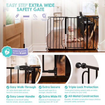 Regalo Safety 29"-38.5" Easy Step Baby Gate, Bottom of Stairs & Doorways