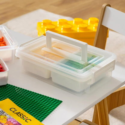 IRIS USA Storage Bins with Lids |Made in USA| 5 Qt - (6-Pack) - Clear