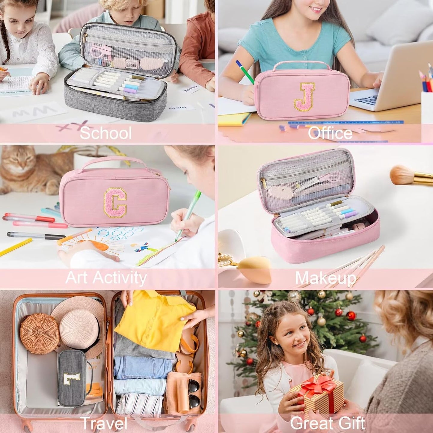 YOOLIFE Initial Bag, Birthday Gifts, Purple (S)
