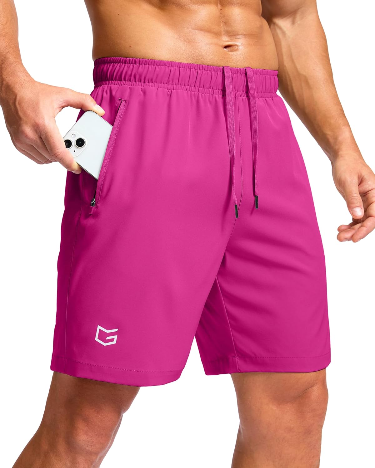 G Gradual Men's Athletic Running Shorts with 2 Zipper Pockets 7"/ 5"/ 9"