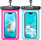 Hiearcool Waterproof Phone Pouch, Waterproof Phone Case, Black&Green 2-Pack