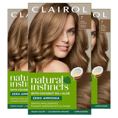Clairol Natural Instincts Demi-Permanent Hair Dye, 4 Dark Brown | 1 Pack
