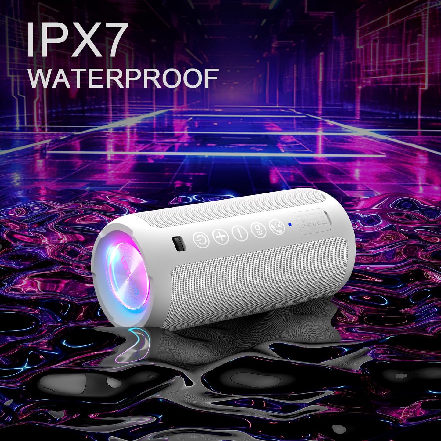 Ortizan X10 Portable Bluetooth Speaker (1st Gen), IPX7 Waterproof, Wireless