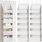 Criusia Over the Door Organizer, Heavy-Duty 6-Shelf Hanging Storage with 13 Mesh Pockets, 55lbs Capacity Behind the Door Storage for Nursery, Bathroom, Bedroom, and Dorm, White