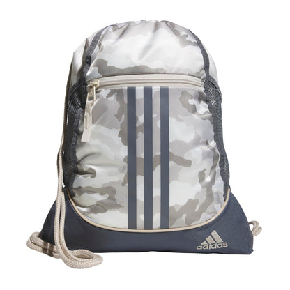adidas Alliance Sackpack – Drawstring Backpack for Sports, Small Gym Bag, Preloved Teal Green/Black/3, OSFA
