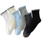 Hstyle 6 Pairs of Ruffle Socks Women, Cute Ruffle Ankle Socks