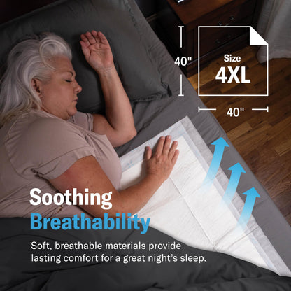 Chucks® MAX Hospital Bed Pads Disposable Adult 36 x 36 Breathable Incontinence Pads - XXX-Large Pee Pads for Adults - Heavy Duty 10X Absorbency Underpads - 400 Lbs. Patient Repositioning [20 Count]