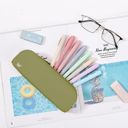 Mr. Pen- Silicone Pencil Case, Aesthetic Pencil Bag for Women, Makeup Pouch