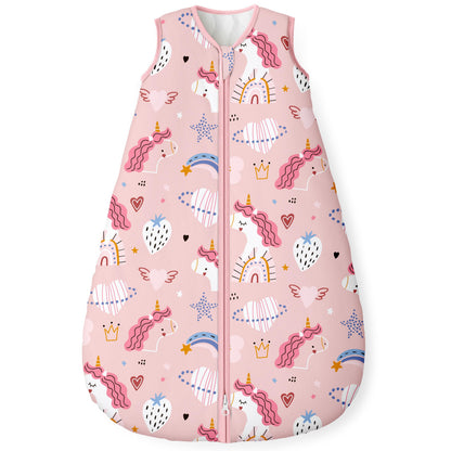 Yoofoss Baby Sleep Sack 0-6 Month 0.5TOG 100% Organic Cotton 2-Way Zipper