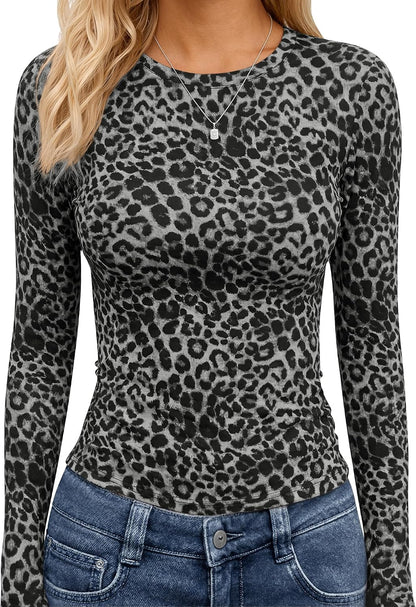 TNNZEET Long Sleeve Shirts for Women Fall Fashion Workout Crop Top Y2K 2026