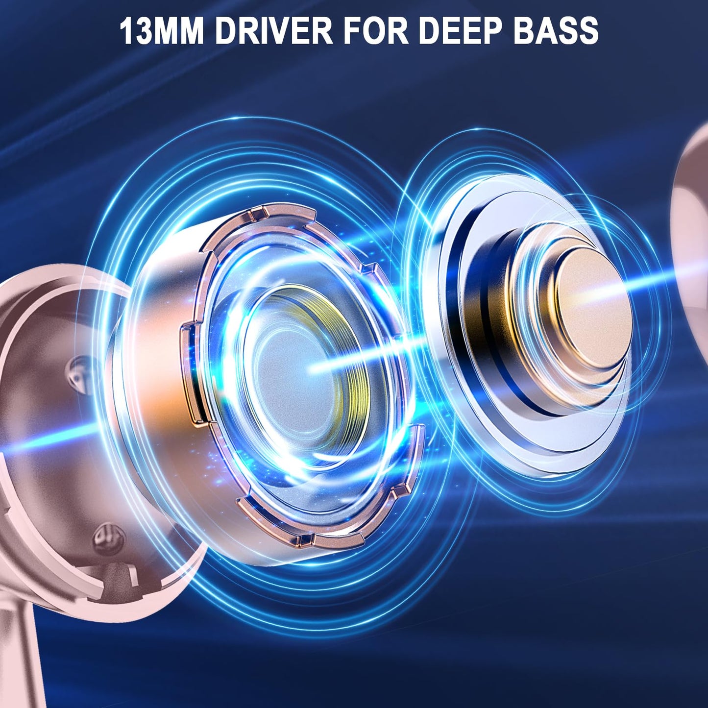 Wireless Earbuds, Bluetooth 5.4 Ear Buds, LED Power Display, 6D Bass Stereo