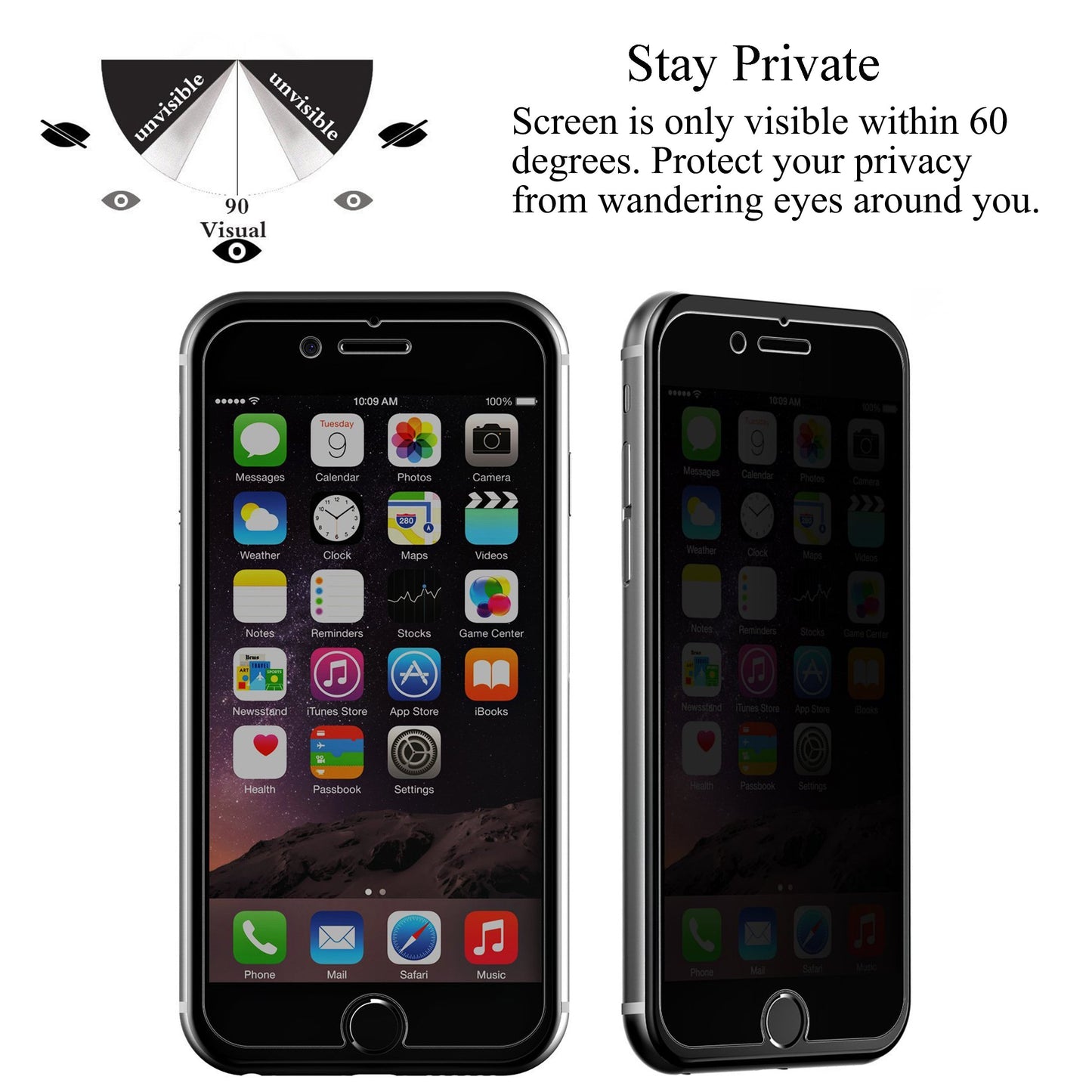 Ailun 3 Pack Privacy Screen Protector for iPhone 16 Pro Max, Tempered Glass