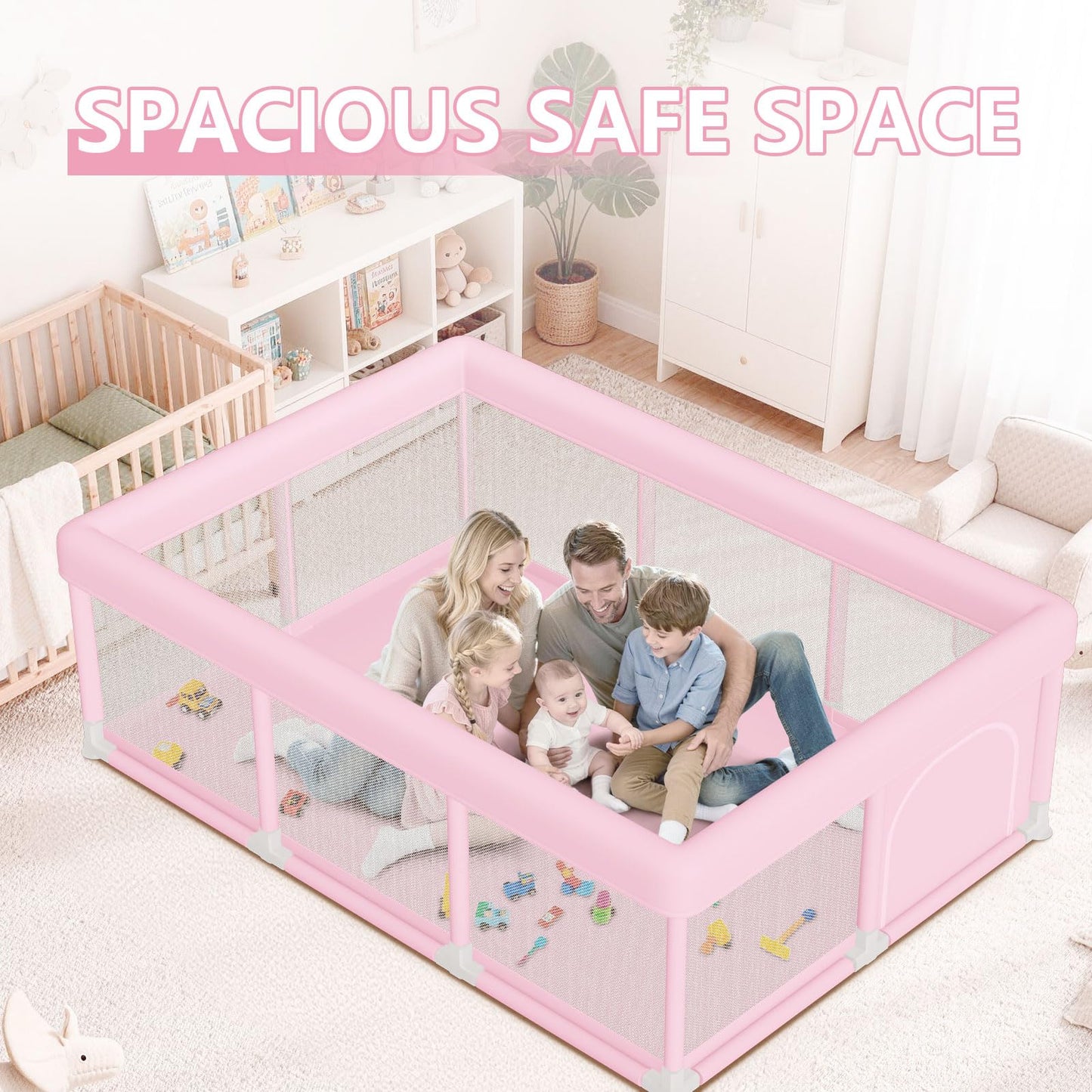 Hiaksedt Baby Playpen 50x50 Inch, Play Pens for Babies and Toddlers