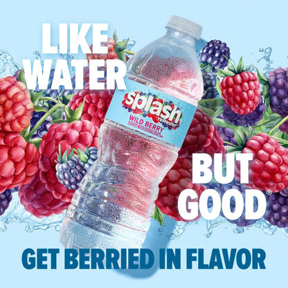 SPLASH REFRESHER Flavored Water Bottles, Mandarin Orange - 6 Pack