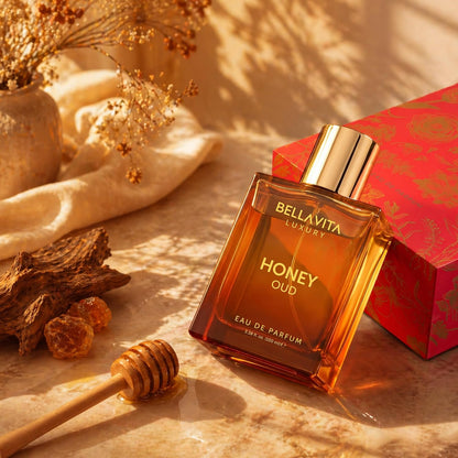Bellavita Luxury Honey Oud Eau de Parfum | 100 ml (3.4 fl.oz.) | Perfume for Men and Women | Sweet Honey, Bergamot, Oud, and Amber Notes