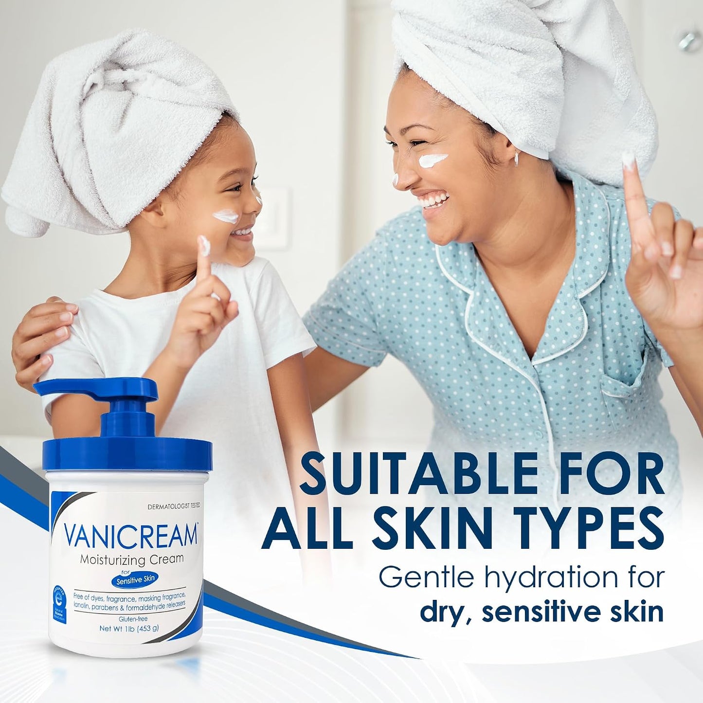 Vanicream Moisturizing Cream, Body & Face Moisturizer, 16 Oz Pump Dispenser