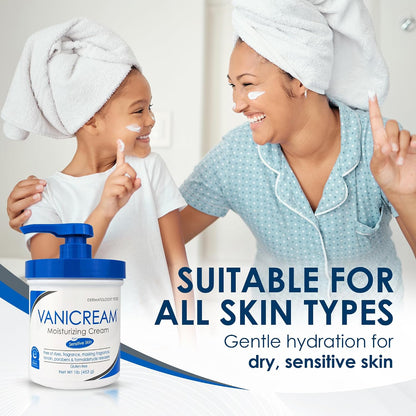 Vanicream Moisturizing Cream, Body & Face Moisturizer, 16 Oz Pump Dispenser