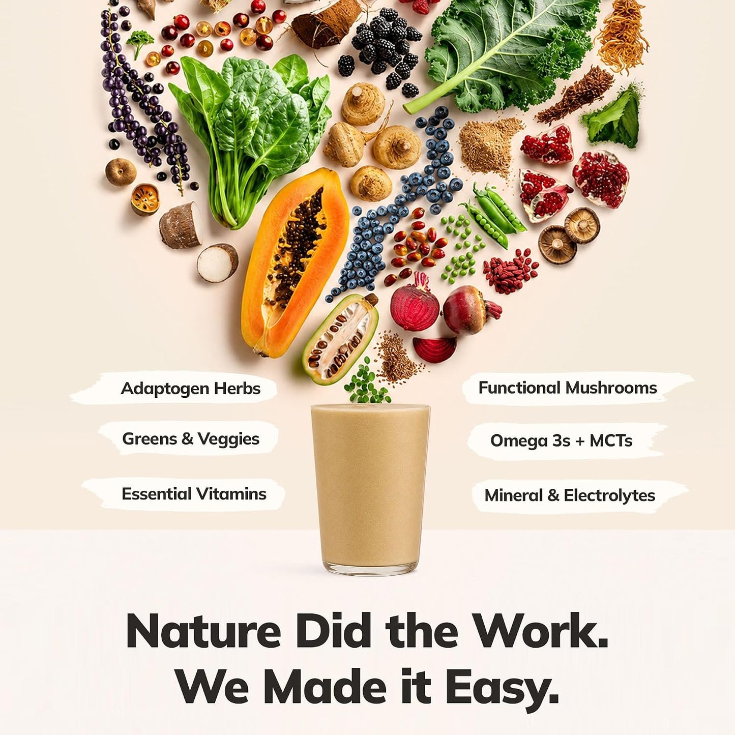 Ka’Chava Whole Body Meal Shake Chai 2 lb – Vegan Protein Powder with 85+ Superfoods & Greens – Plant-Based Meal Replacement with Probiotics & Digestive Enzymes – Gluten & Dairy Free (15 Servings)