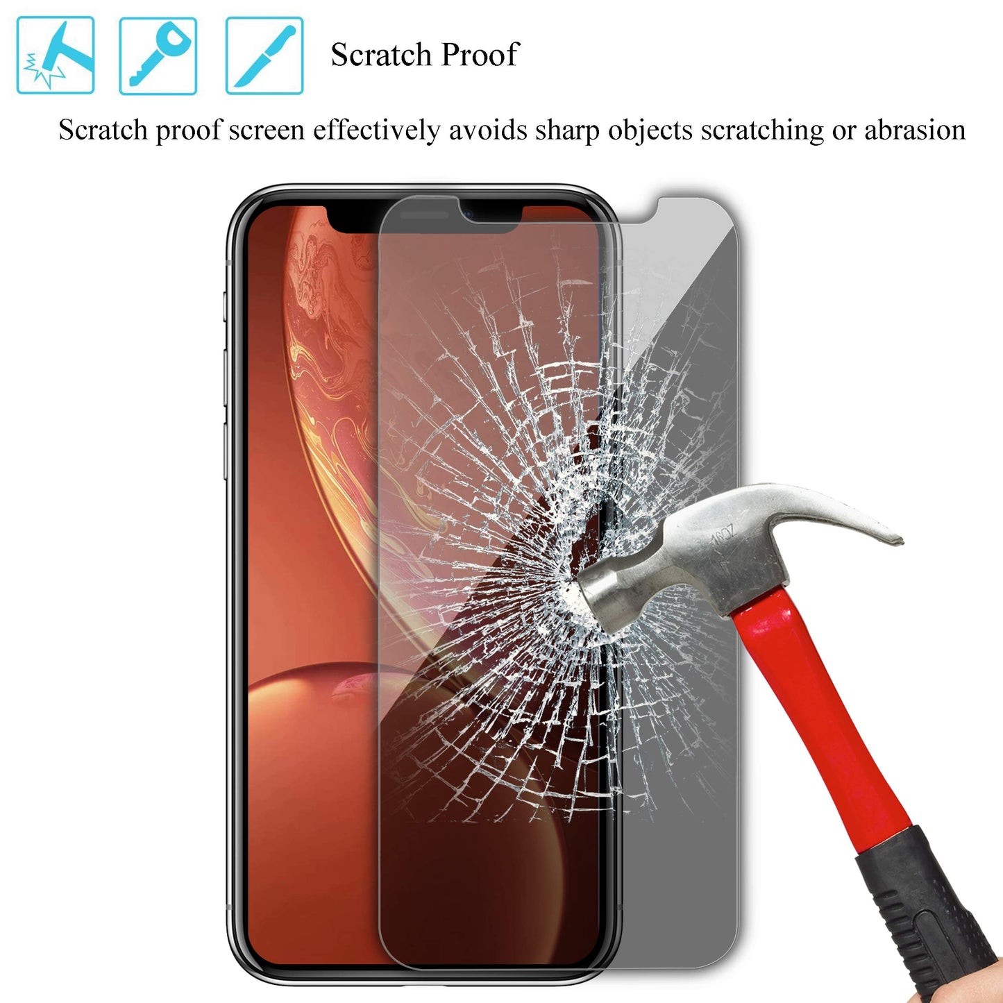 Ailun 3 Pack Privacy Screen Protector for iPhone 16 Pro Max, Tempered Glass