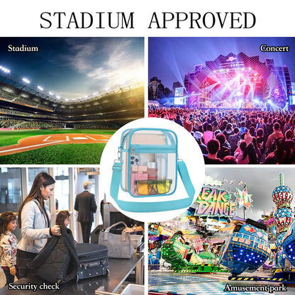 USPECLARE Clear Purse for Stadium Events Transparent Messenger Bag