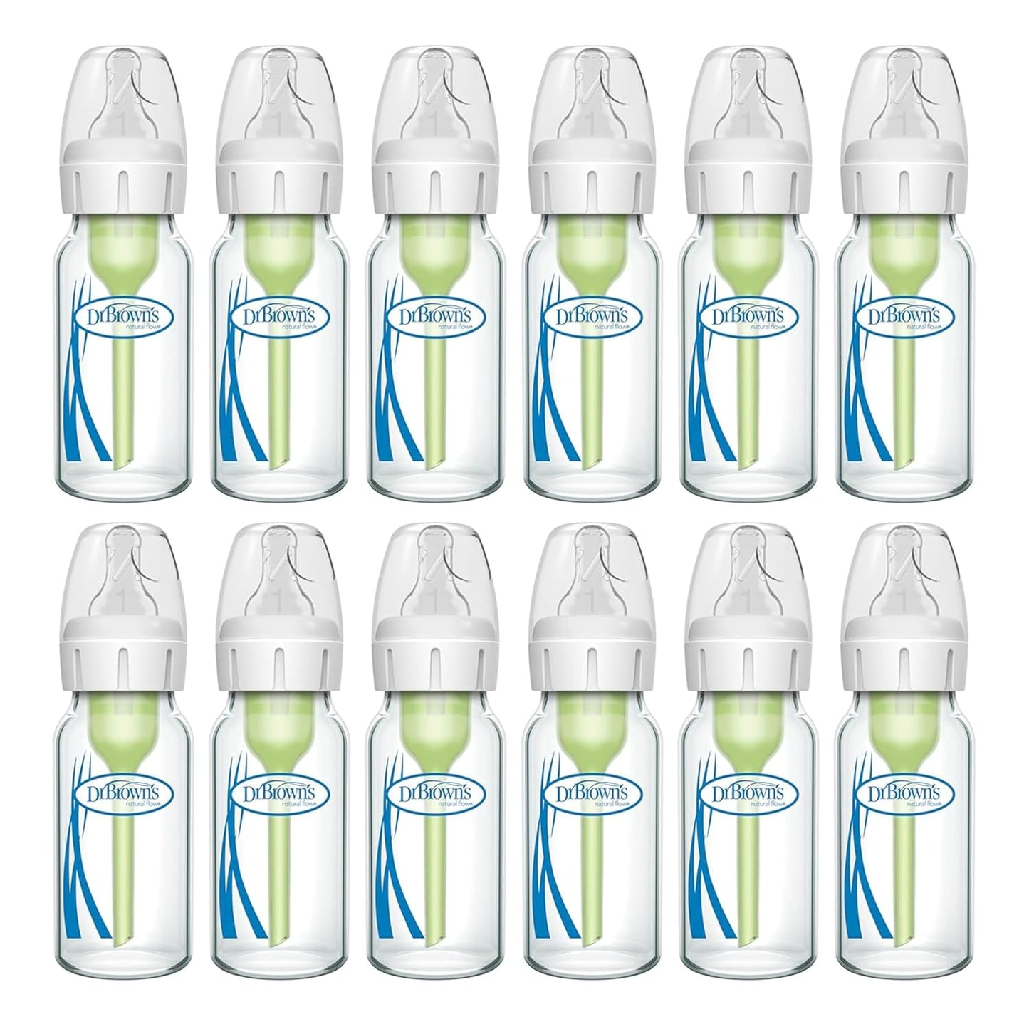 Dr. Brown's Anti-Colic Options+ Narrow Glass Baby Bottle, 8 oz, 1-Pack