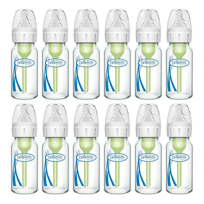 Dr. Brown's Anti-Colic Options+ Narrow Glass Baby Bottle, 8 oz, 1-Pack