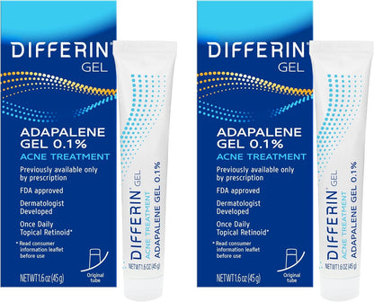 Differin Acne Retinoid Treatment Gel, 0.1% Adapalene, 45g Pump