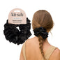 Kitsch Ultra-Petite Satin Scrunchies for Women - Eucalyptus, 6pcs