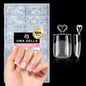 UNA GELLA 504Pcs Medium Pointed Almond Nail Tips, X-Soft Almond Gel Nails