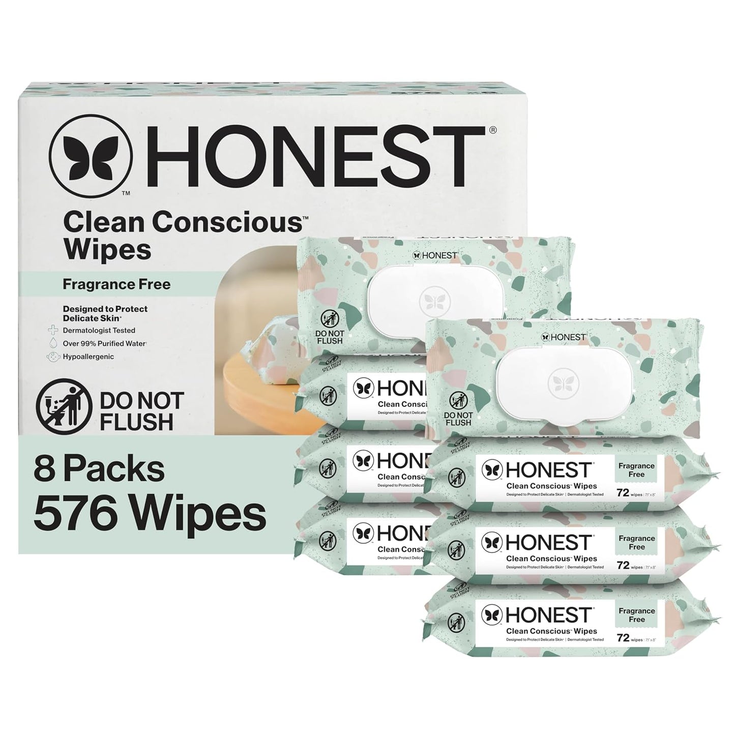 The Honest Company Multi-Use Baby Wipes, Pattern Play, 720 Count