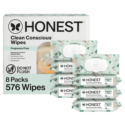 The Honest Company Multi-Use Baby Wipes, Pattern Play, 720 Count