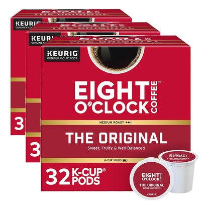 Eight O'Clock Coffee Hazelnut, Single-Serve Keurig K-Cup Pods, Flavored Medium Roast Coffee Pods, 96 Count