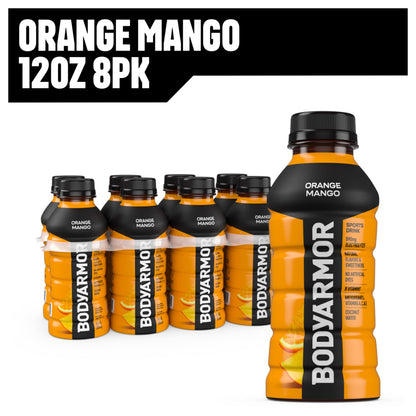 BODYARMOR Sports Drink, Strawberry Banana, Electrolyte Drink Hydration, 12 Fl Oz Bottles (8 Pack), Flavored Coconut Water with B Vitamins & Antioxidants
