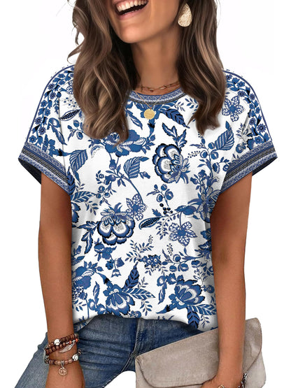 WIHOLL Womens Tops Short Sleeve Shirts Summer Outfits 2026 Spring Dressy Casual Clothes Clothing