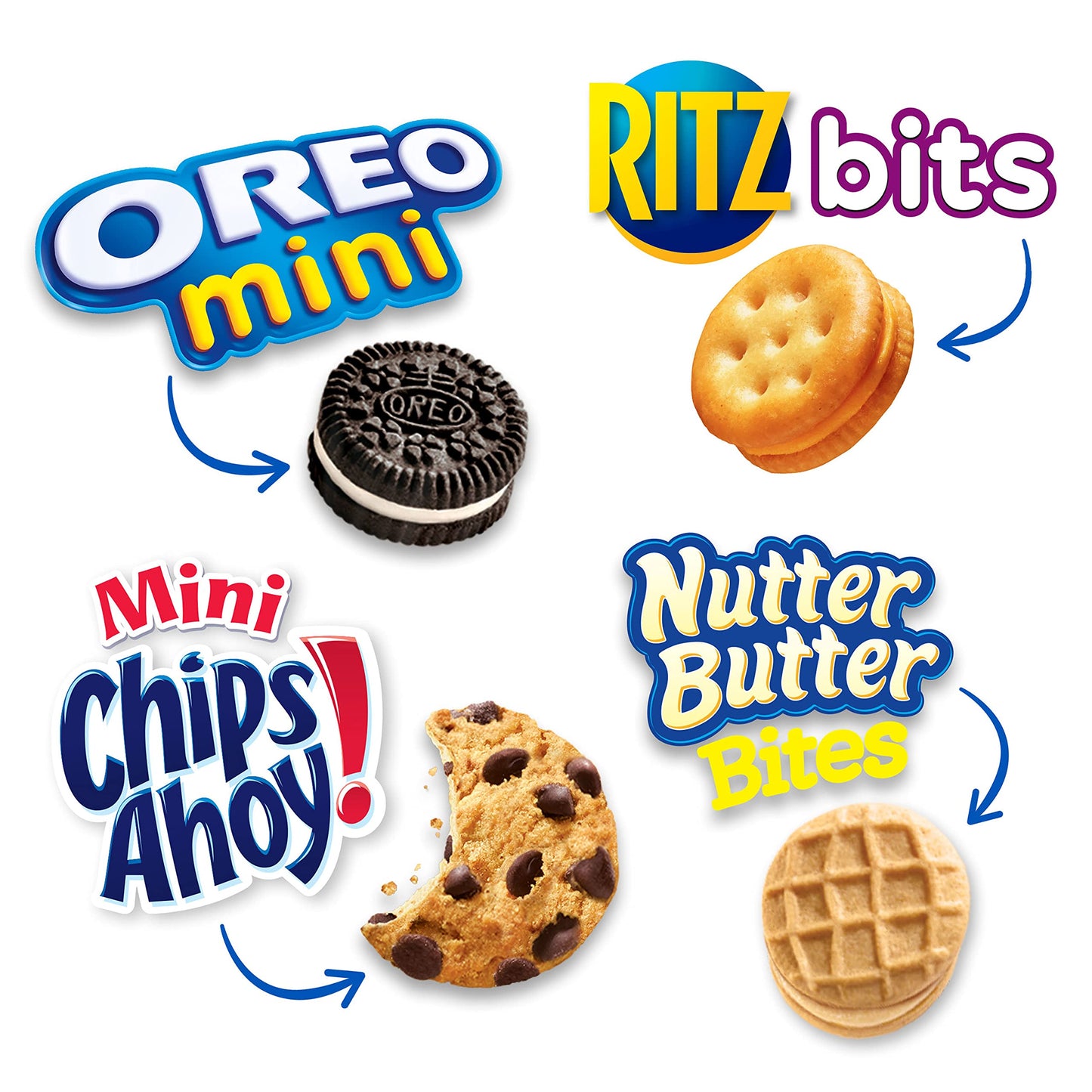 Nabisco, Classic Mix Variety Pack, Oreo Mini, Chips Ahoy! Mini, Nutter Butter Bites, Ritz Bits Cheese, 20 Snack Packs