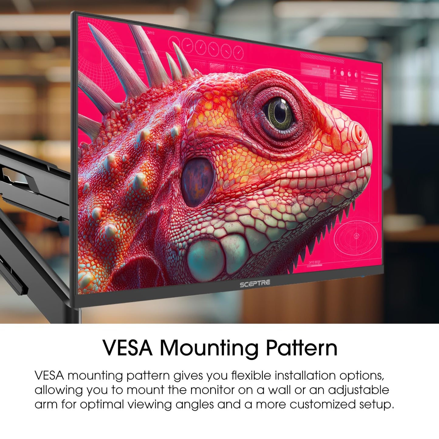 Sceptre New 22-Inch Gaming Monitor, FHD 1080p, Up to 144Hz, HDMI, DisplayPort, Built-in Speakers, Machine Black (E225W-FW144 Series, 2026)